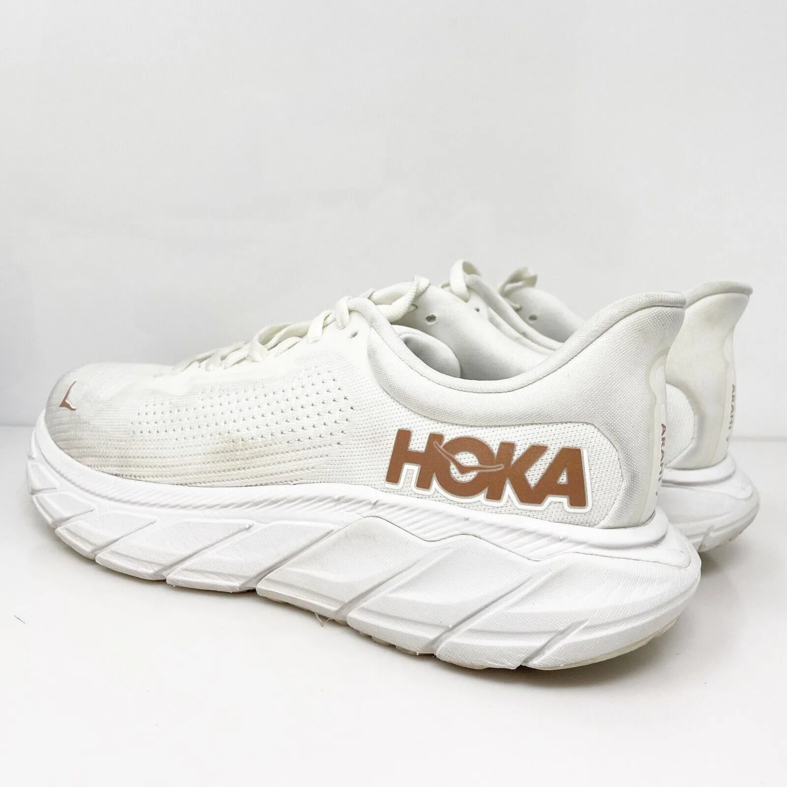 Hoka One One Womens Arahi 7 1147851 BSG White Running Shoes Sneakers Size 8.5 B