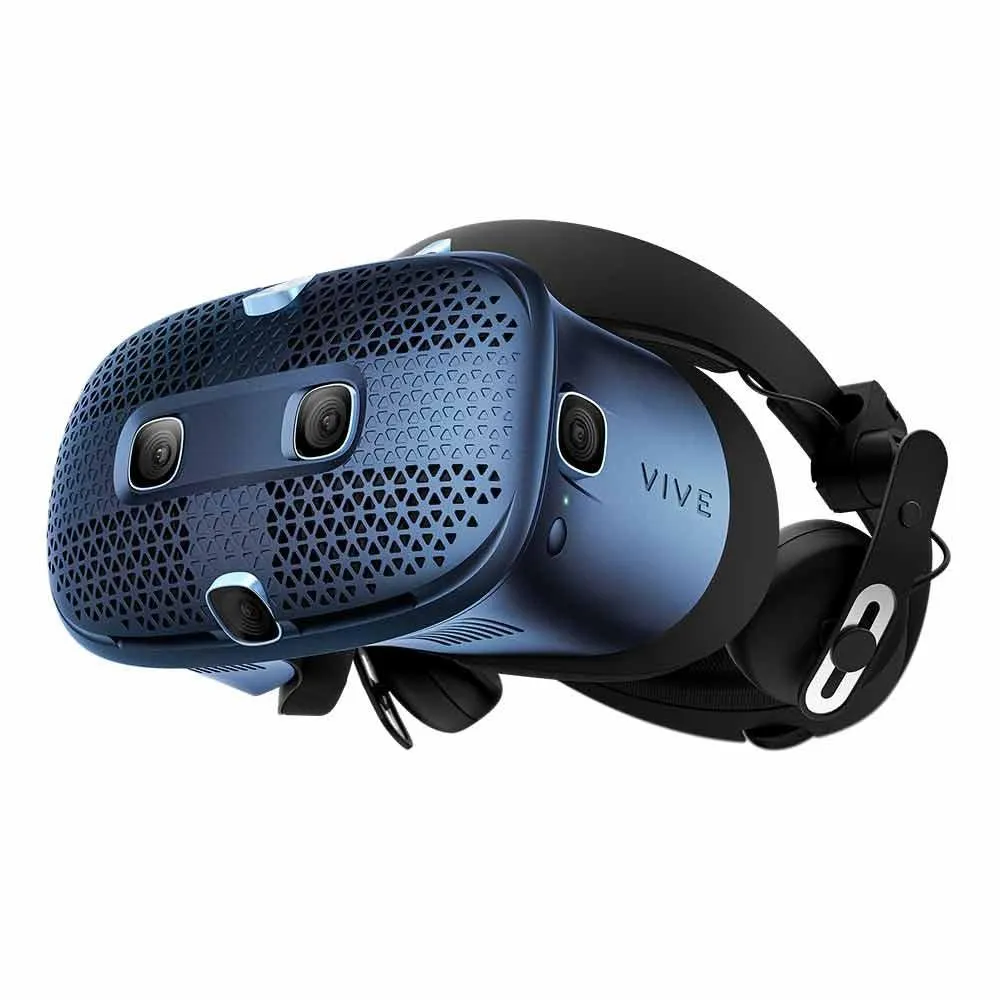 HTC Vive Cosmos Virtual Reality Headset Kit VR Controllers Dark Blue