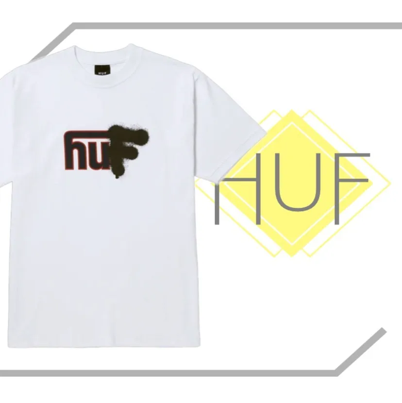 HUF  |Unisex Street Style Plain Short Sleeves Logo Skater Style