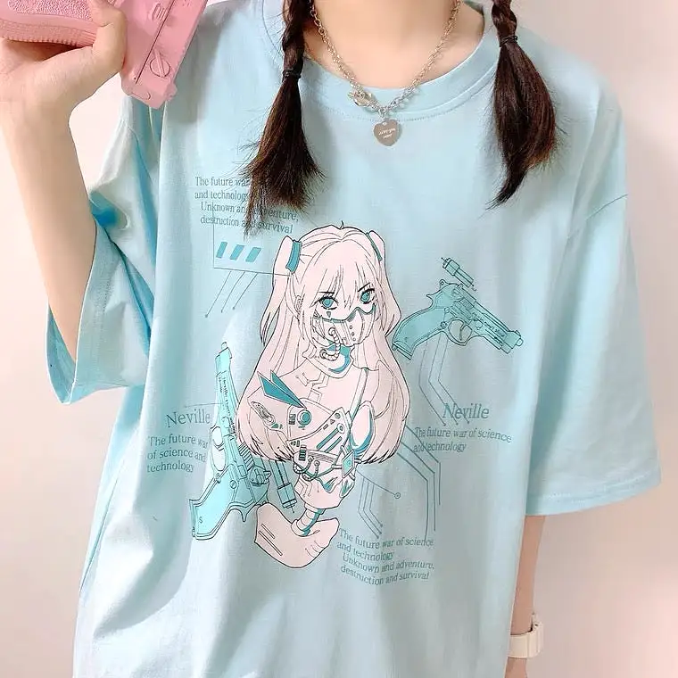 INS MECHANIC GIRL MINT GREEN OVERSIZE T-SHIRT BY60024