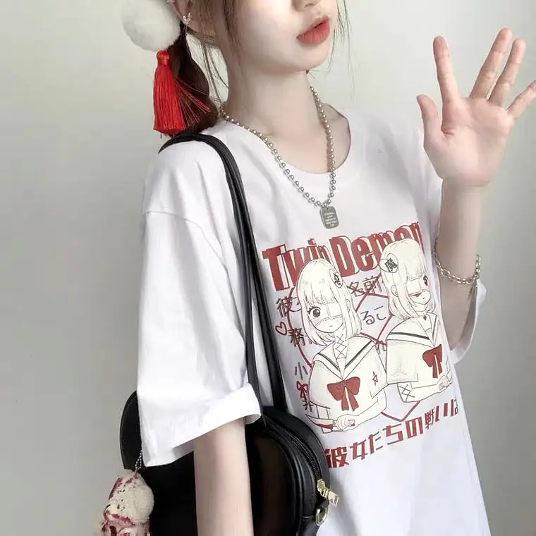 JAPANESE DARK TWIN DEMONS OVERSIZE T-SHIRT BY50092