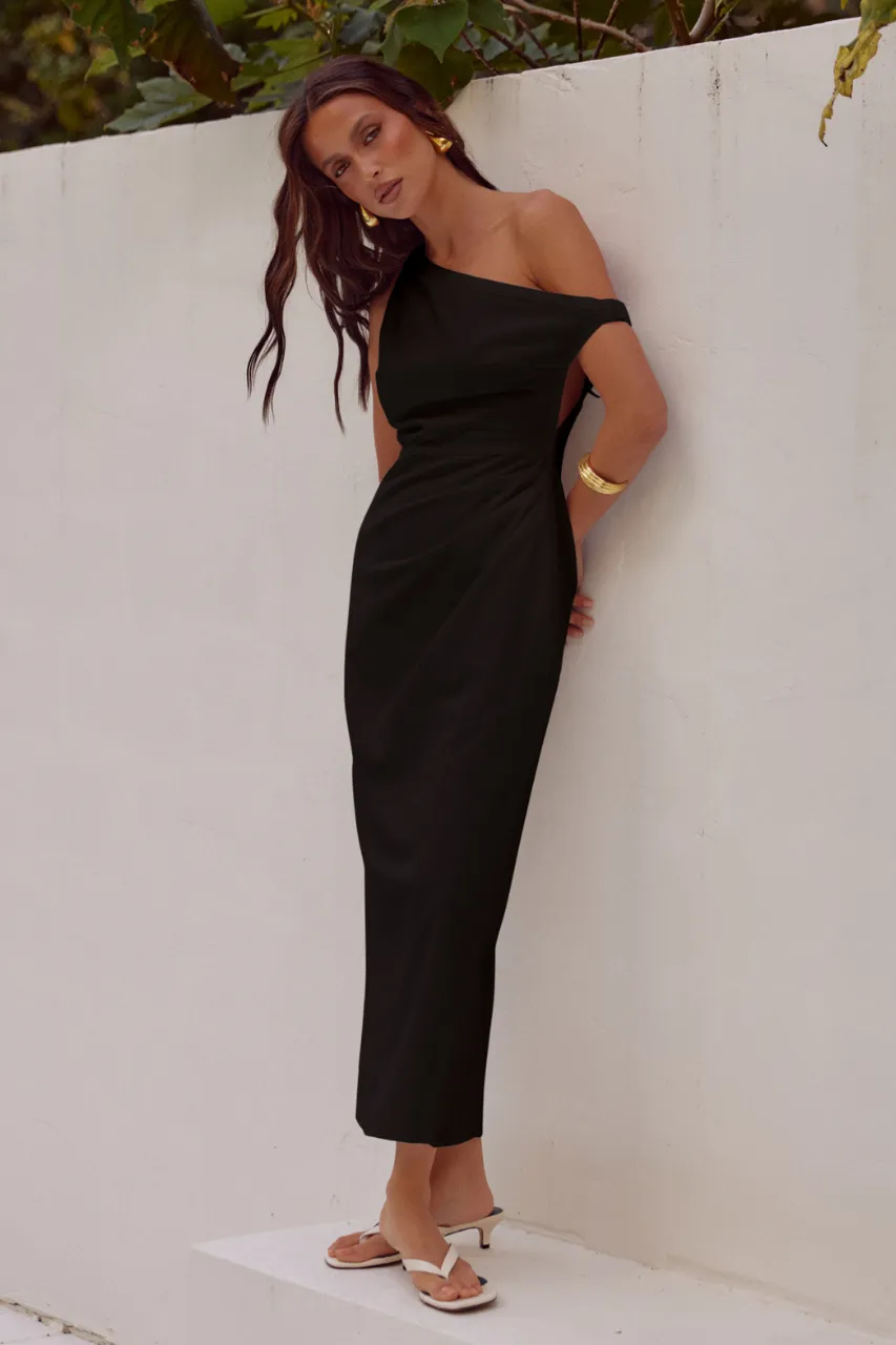 Jasmin Midi Dress - Black