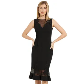 JOSEPH RIBKOFF MESH DETAIL DRESS