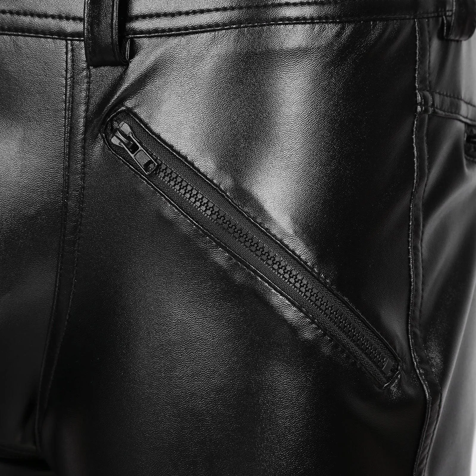 Leather Mid-Length Shorts - Perfect for Clubwear and a Sleek, Sexy Look