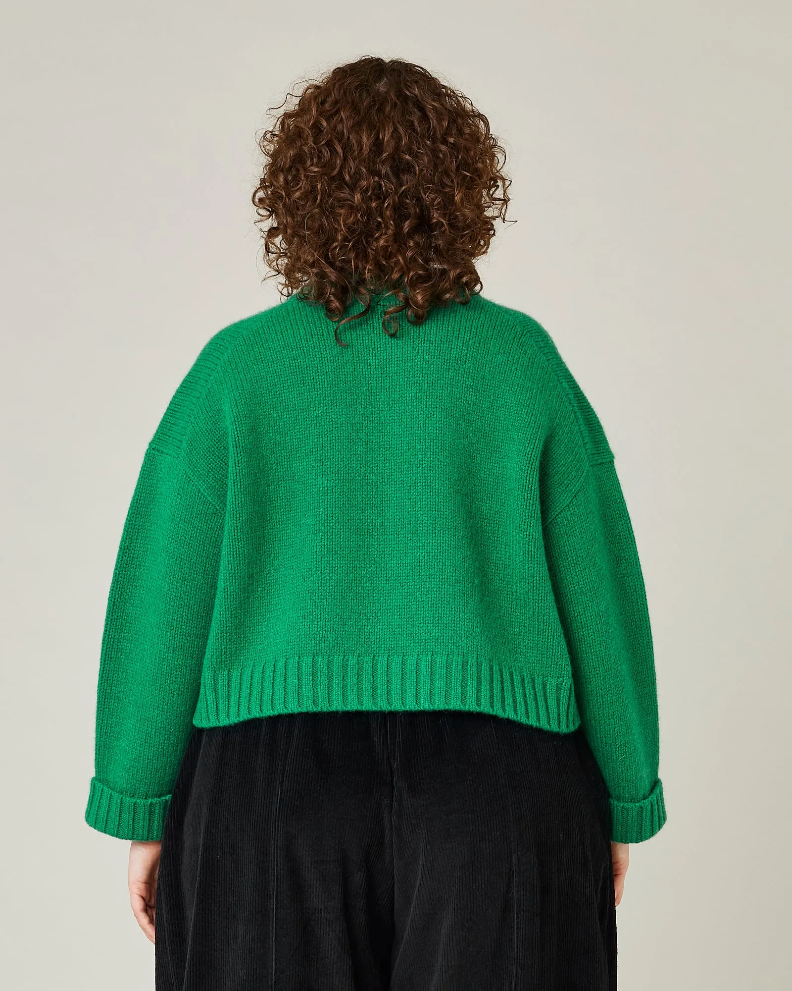 Maggie Green Knitted Wool Cardigan