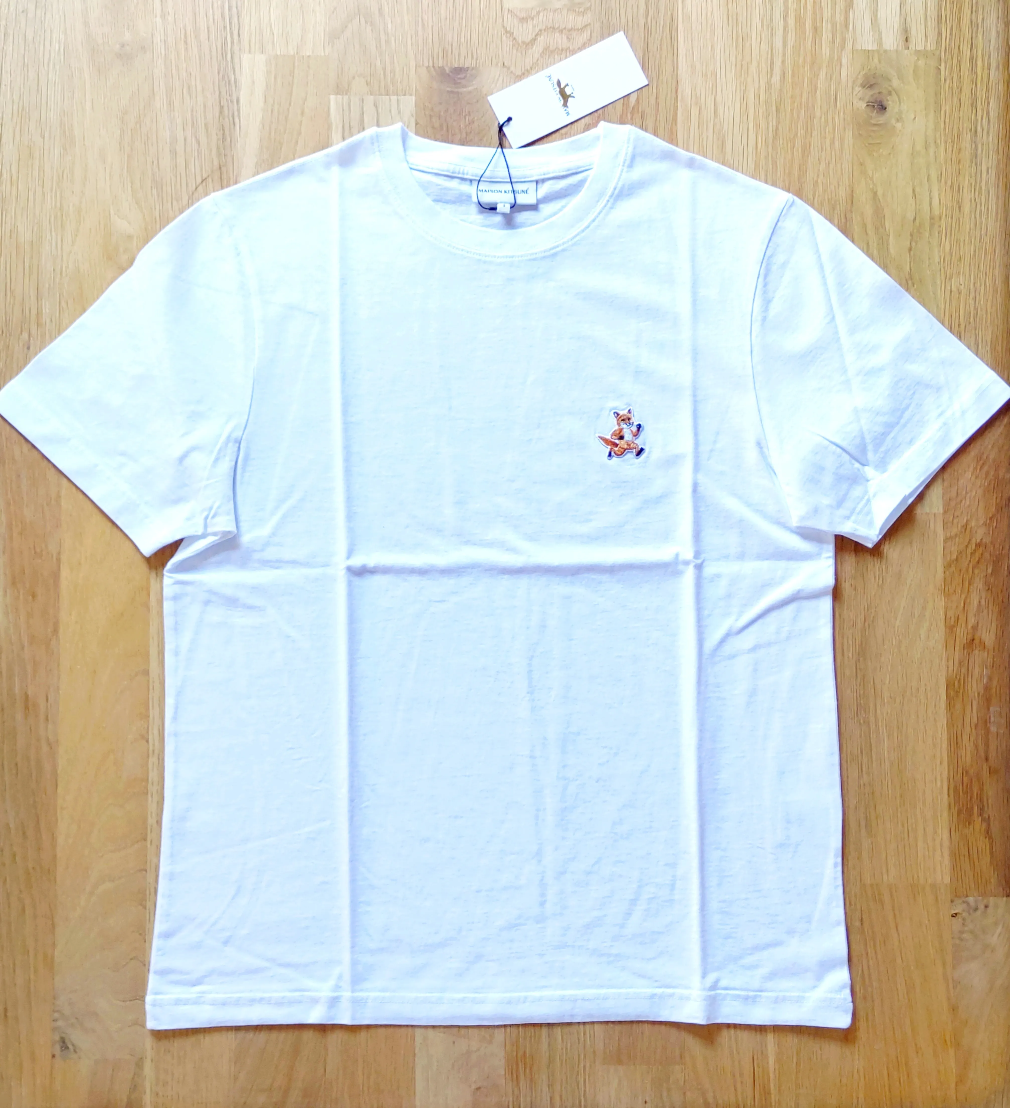 MAISON KITSUNE  |Crew Neck Street Style Plain Cotton Short Sleeves Logo