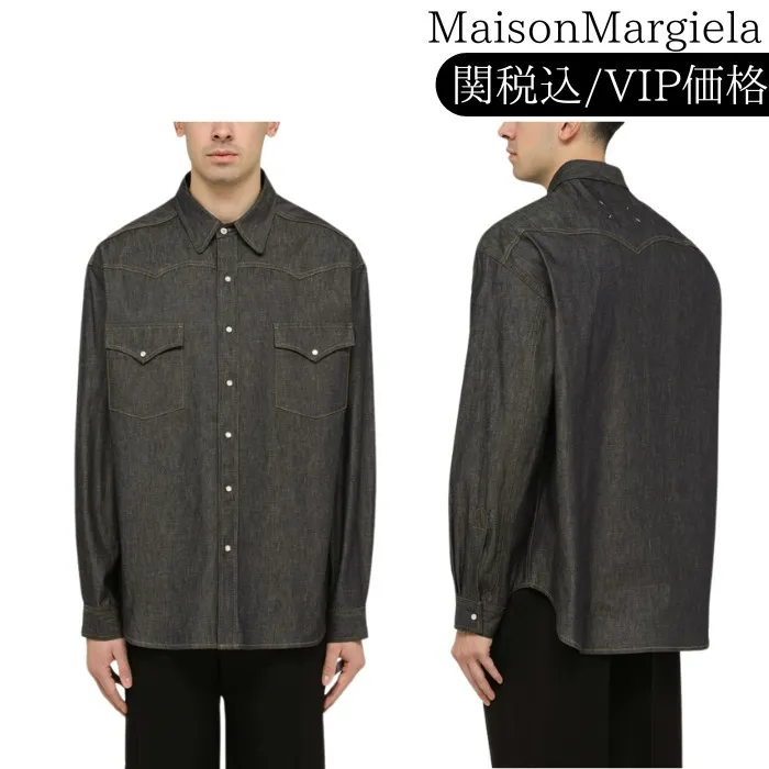 Maison Margiela  |Denim Street Style Long Sleeves Plain Cotton Designers