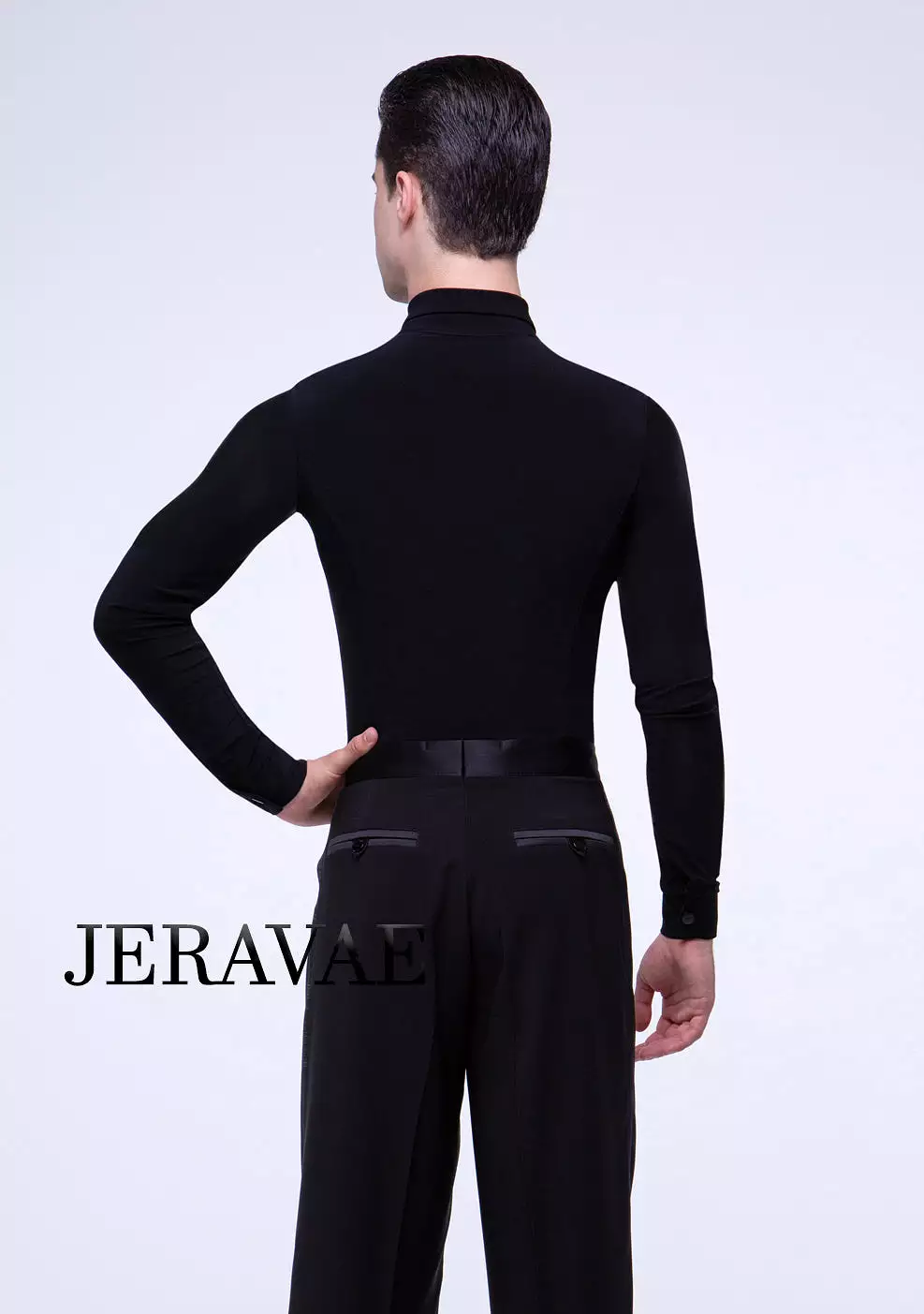 Men's or Boy's Ballroom/Smooth Competition Shirt with Zipper Closure and Tailored Cut Features Built in Bodysuit Available in Bl