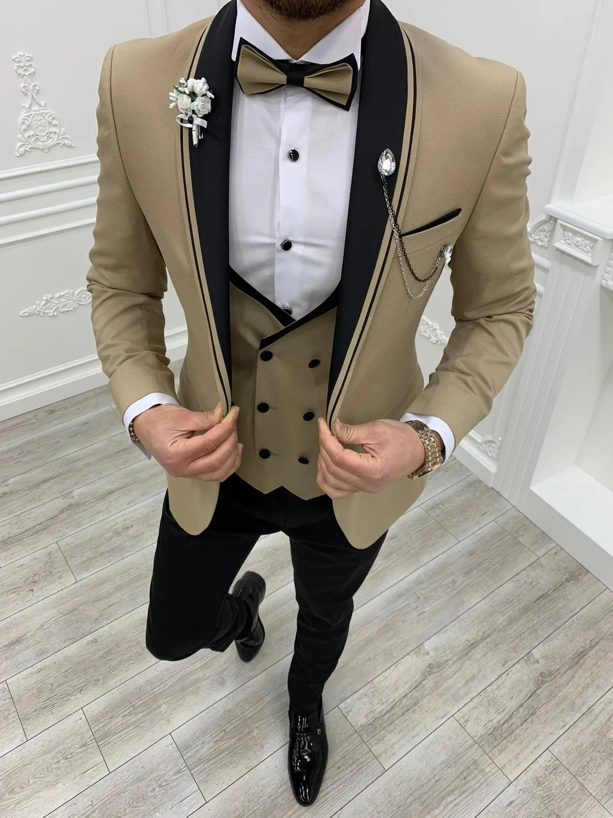 Napolia Royal Gold Slim Fit Tuxedo