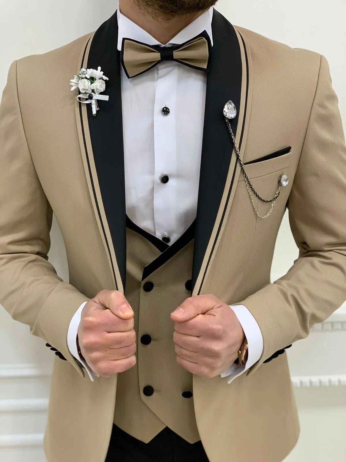 Napolia Royal Gold Slim Fit Tuxedo