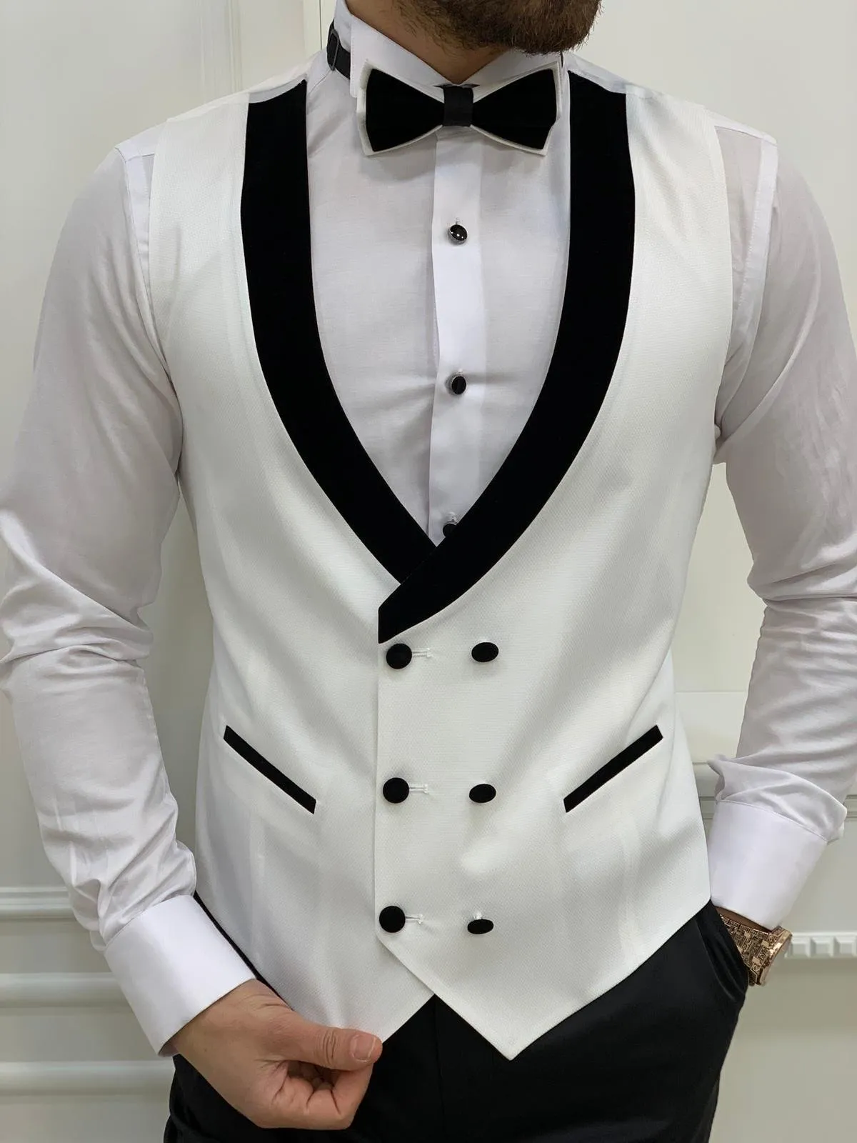 Napolia Royal White Slim Fit Tuxedo