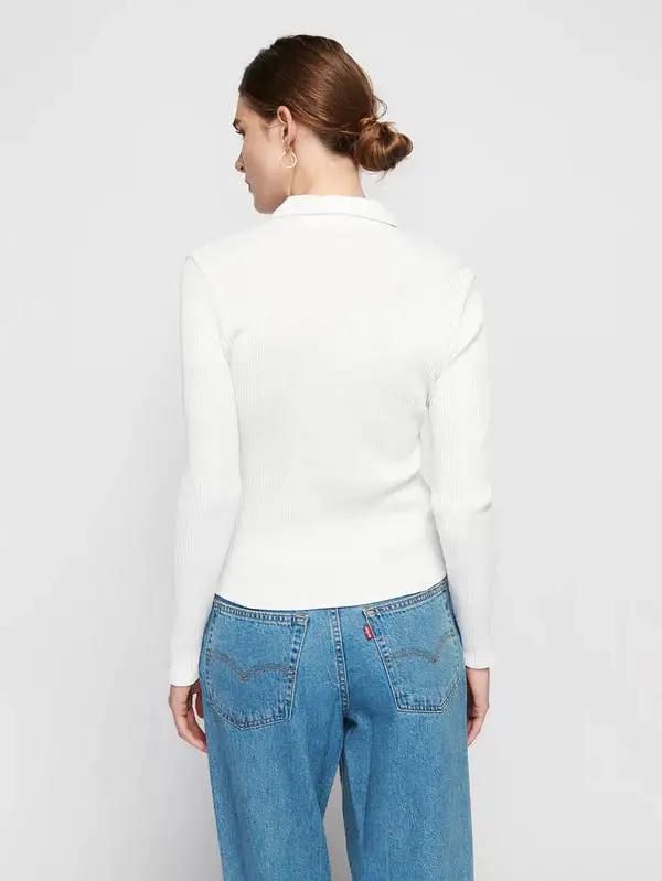 Nation LTD - Harve Snap Top - White