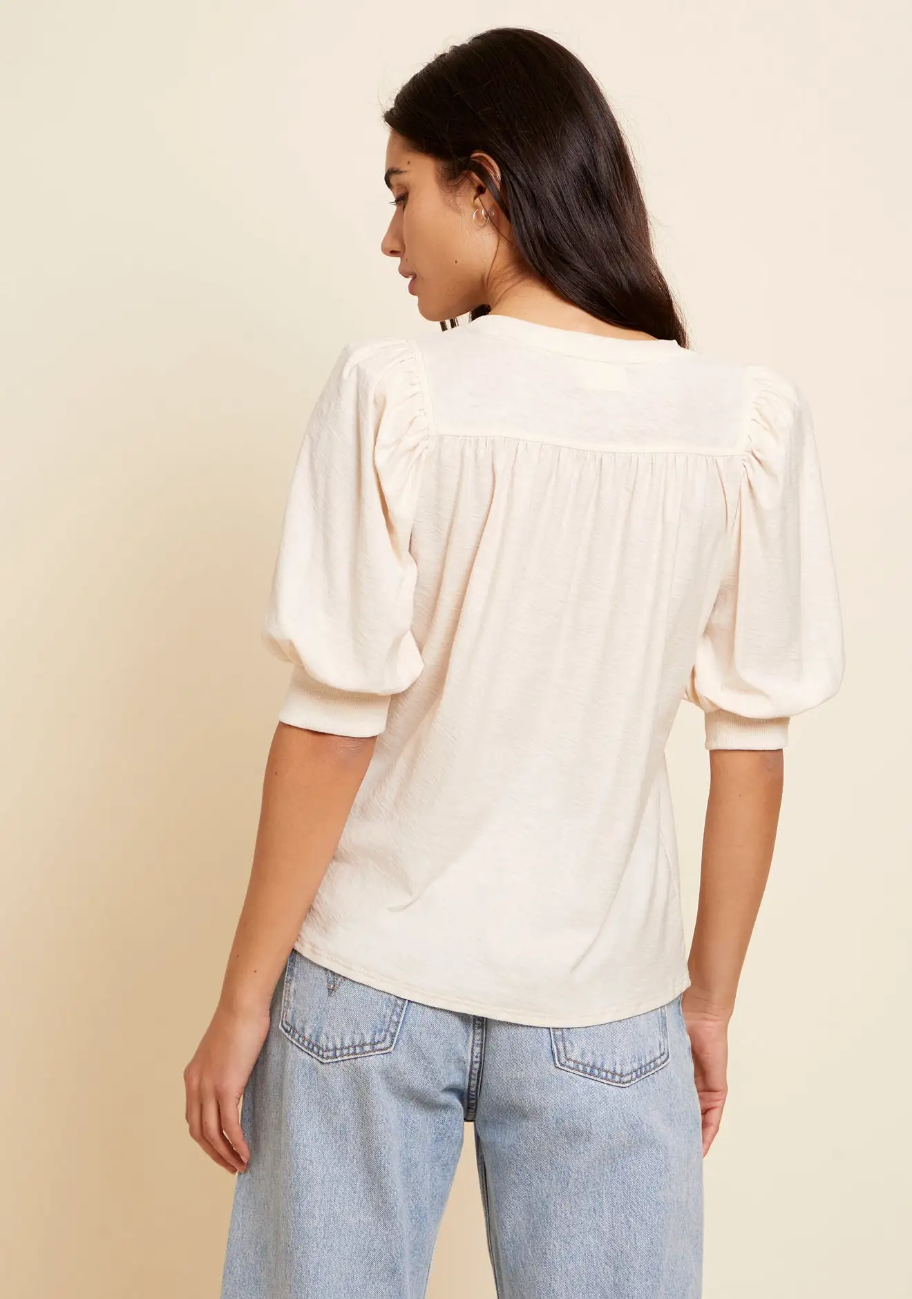 Nation LTD - Journey Feminine Yoke Tee - Parchment