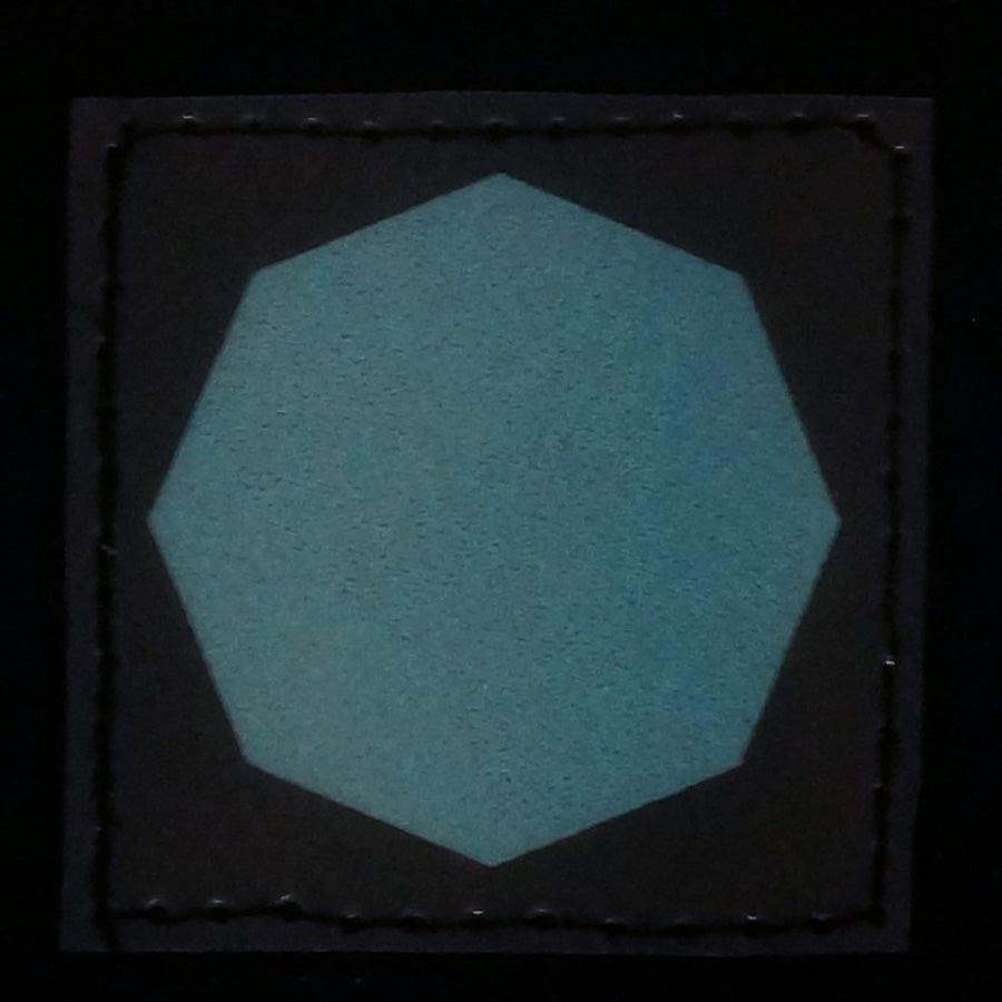 OCTAGON GITD PATCH - BLUE GLOW IN THE DARK