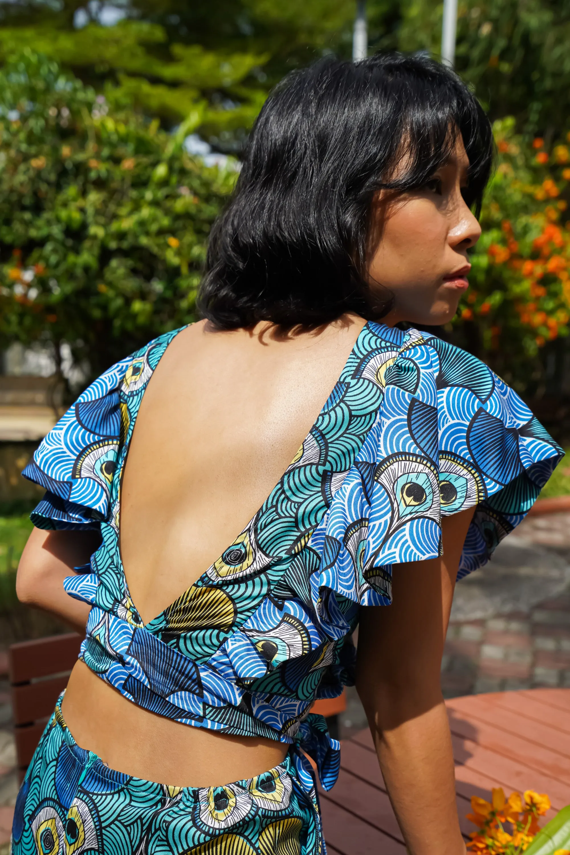 Osith Back Tie Crop Top -  EWA NAIBU - OA OG |TROPICANA