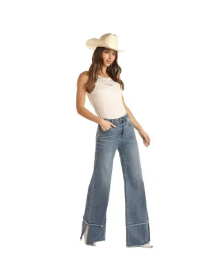 Panhandle Slim Womens Flare Palazzo Jeans