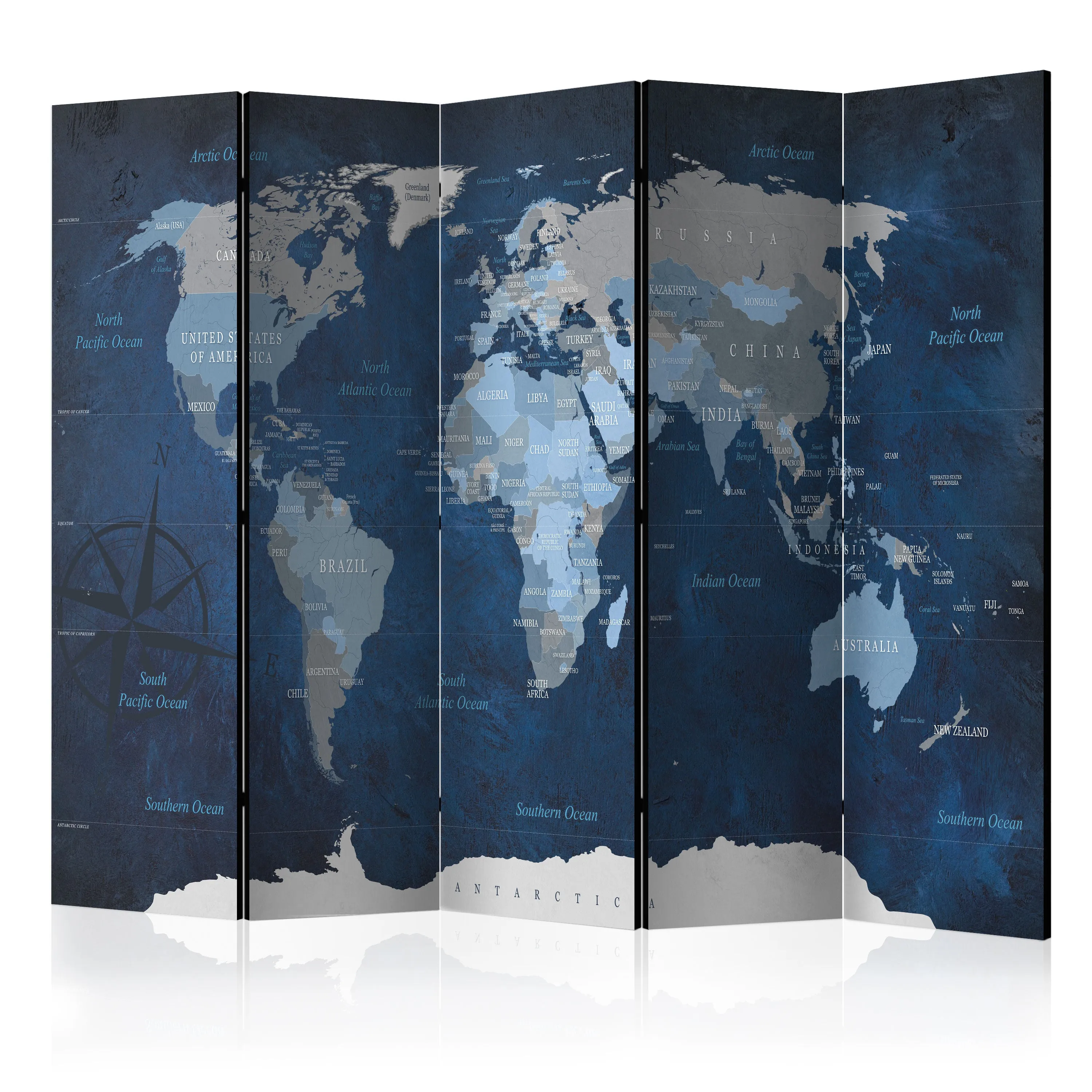 Paravento Dark Blue World [Room Dividers]