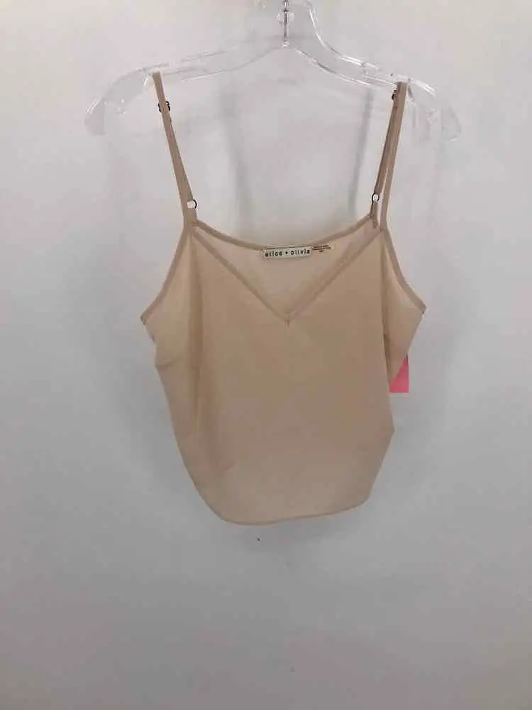 Pre-Owned Alice + Olivia Tan Size Medium Tank Top