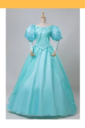 Princesss Ariel Turquoise Tulle With Sequin Sleeves Little Mermaid Cosplay Costume