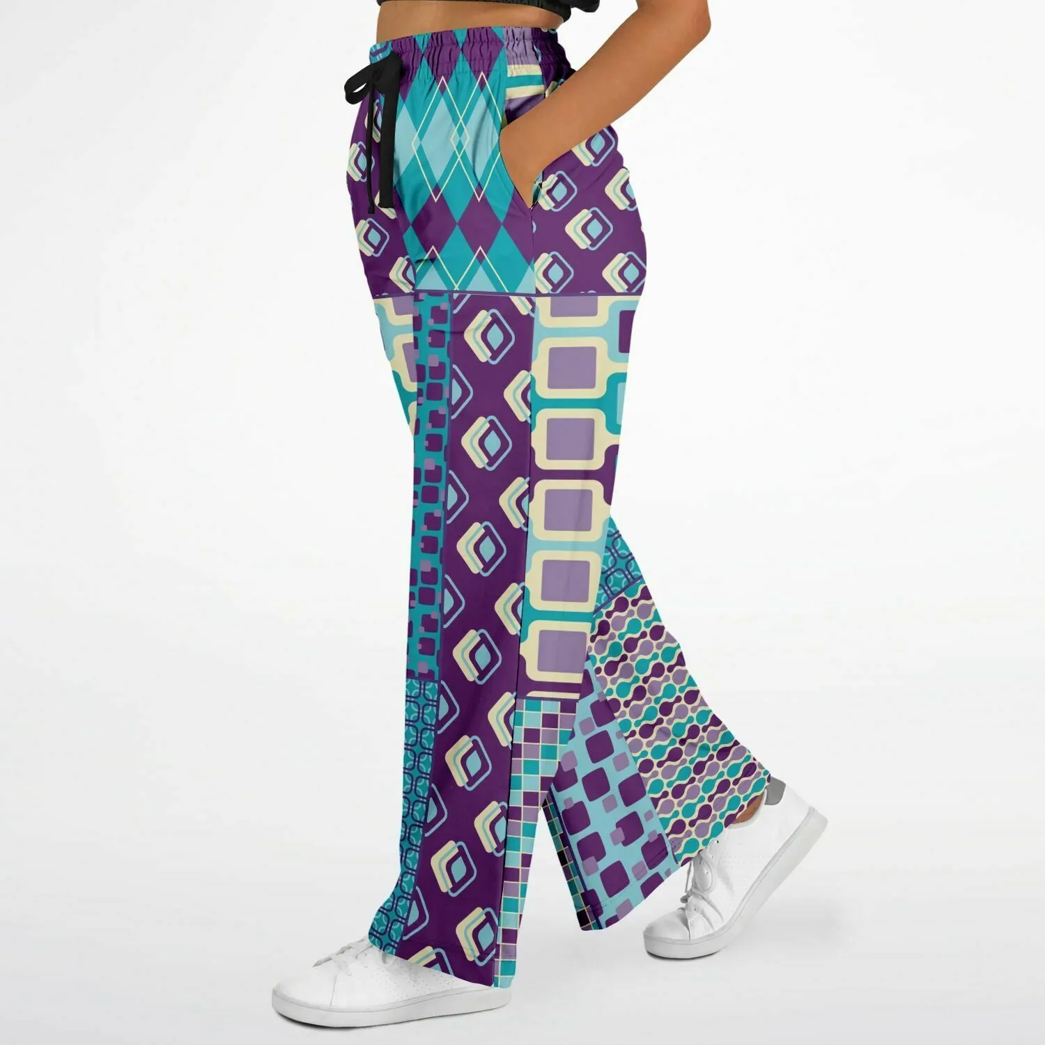 Purple Jetson Eco-Poly Stretchy Phat Bellbottoms