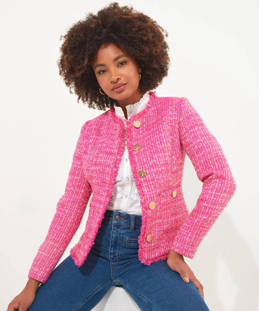 Rose Button Front Jacket