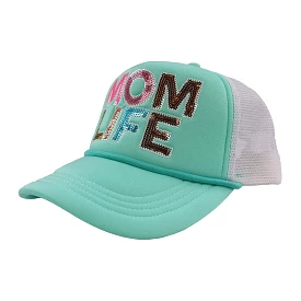 Sequin Mom Life Trucker