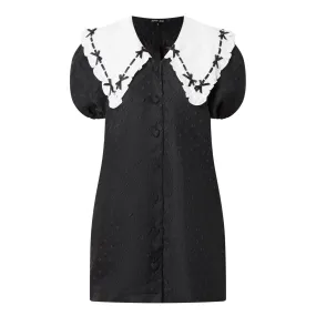 SISTER JANE Bonnie Bow-Detail Dress - Black