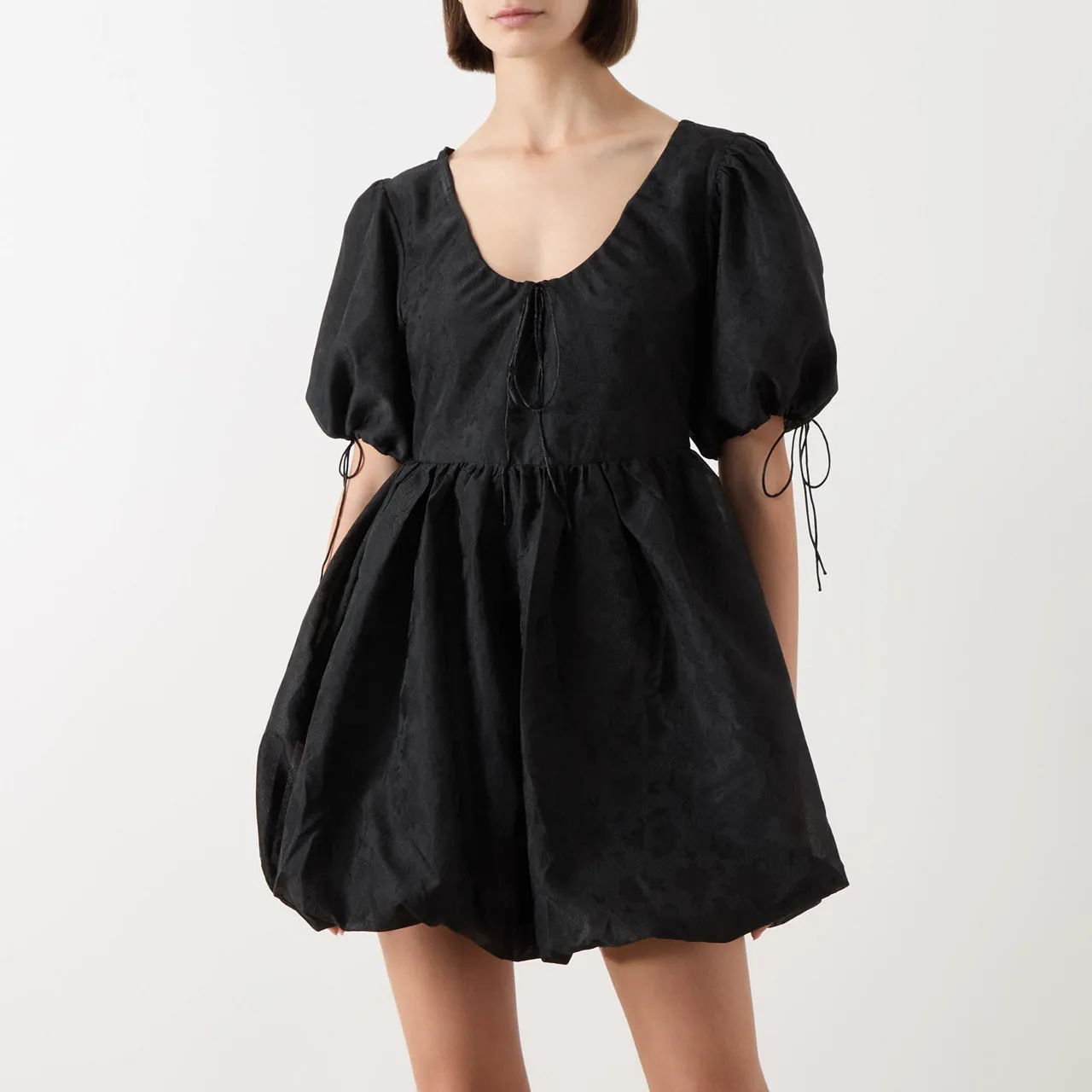 SISTER JANE Coco Puff Mini Dress - Black