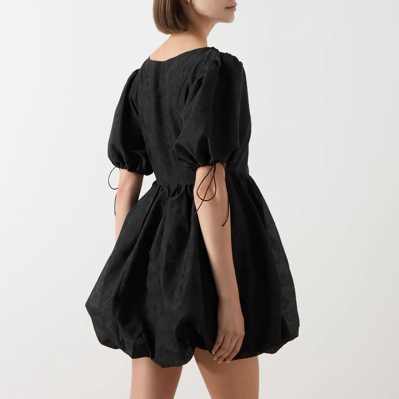 SISTER JANE Coco Puff Mini Dress - Black