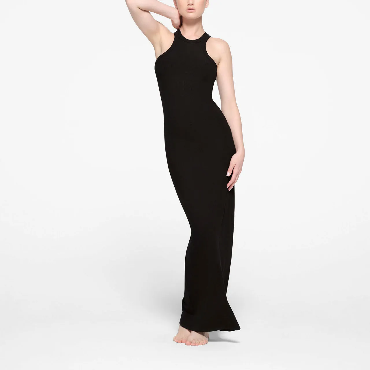 SKIMS SOFT LOUNGE Long Tank Dress Onyx - Black