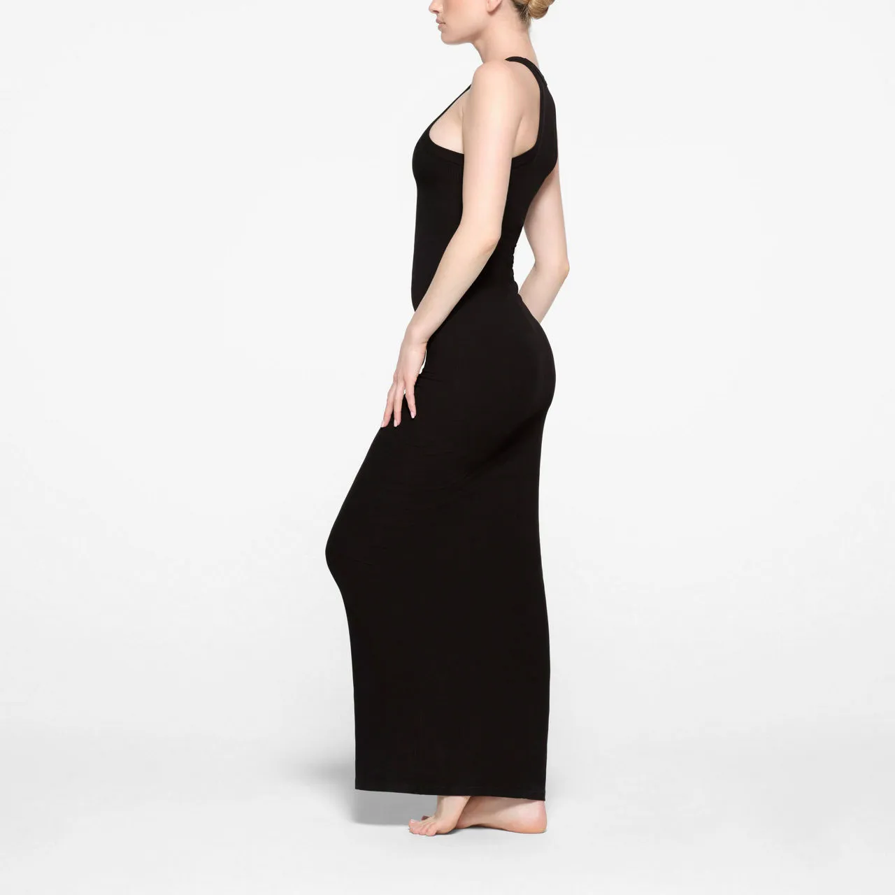 SKIMS SOFT LOUNGE Long Tank Dress Onyx - Black