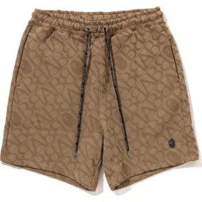 SPORT MONOGRAM METAL LOGO PIN SWEAT SHORTS MENS