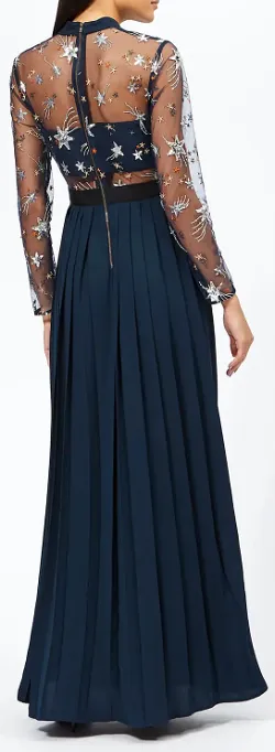 Star Tulle Embellished Gown