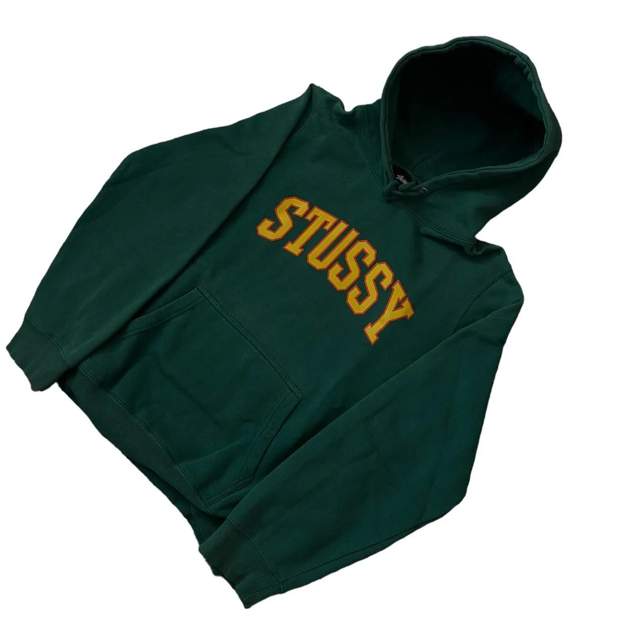 Stussy pine Green logo hoodie