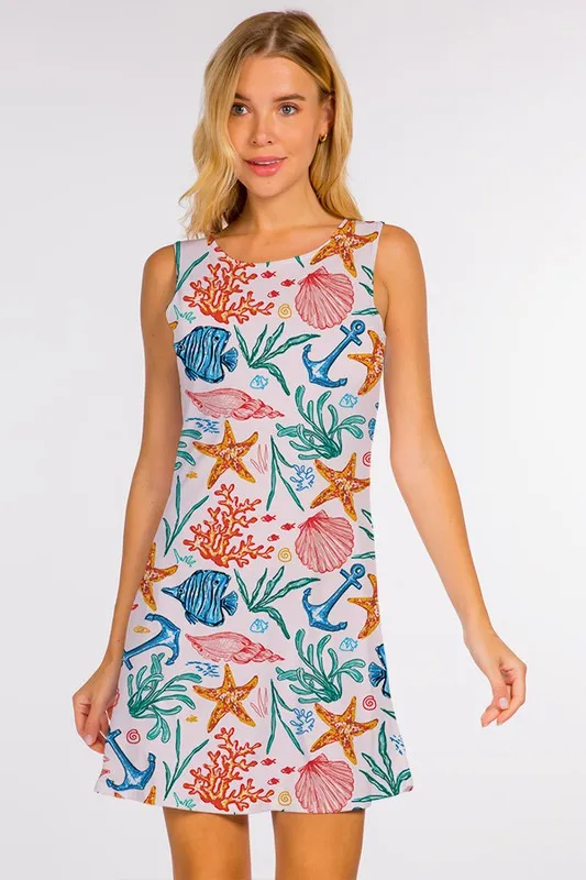 Summer Vacation Starfish Design Dress