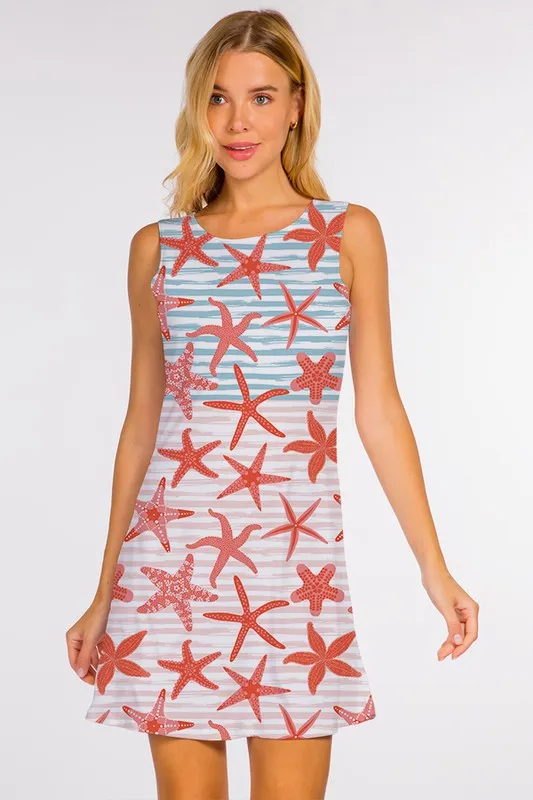 Summer Vacation Starfish Design Dress