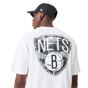 T-shirt oversize Brooklyn Nets MLB Infill Team Logo Bianca