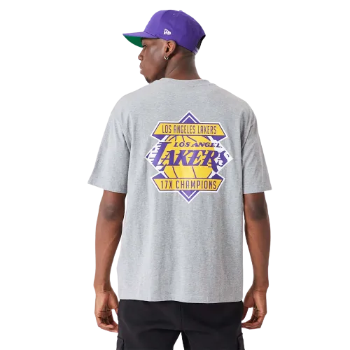 T-shirt oversize LA Lakers NBA Championship Grigia