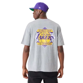 T-shirt oversize LA Lakers NBA Championship Grigia