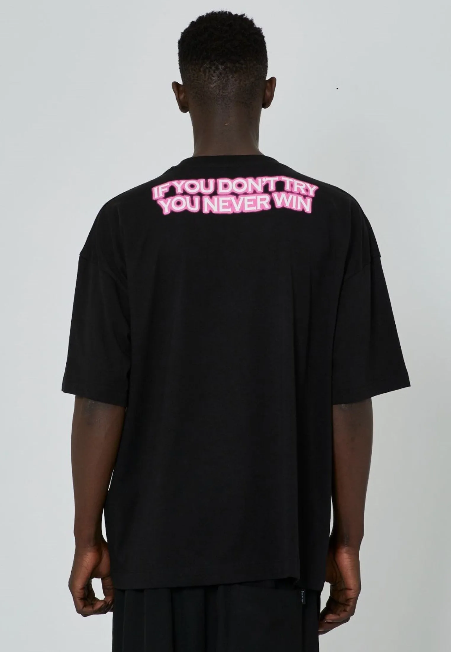 T-shirt RICHMOND X oversize logo fluo nera