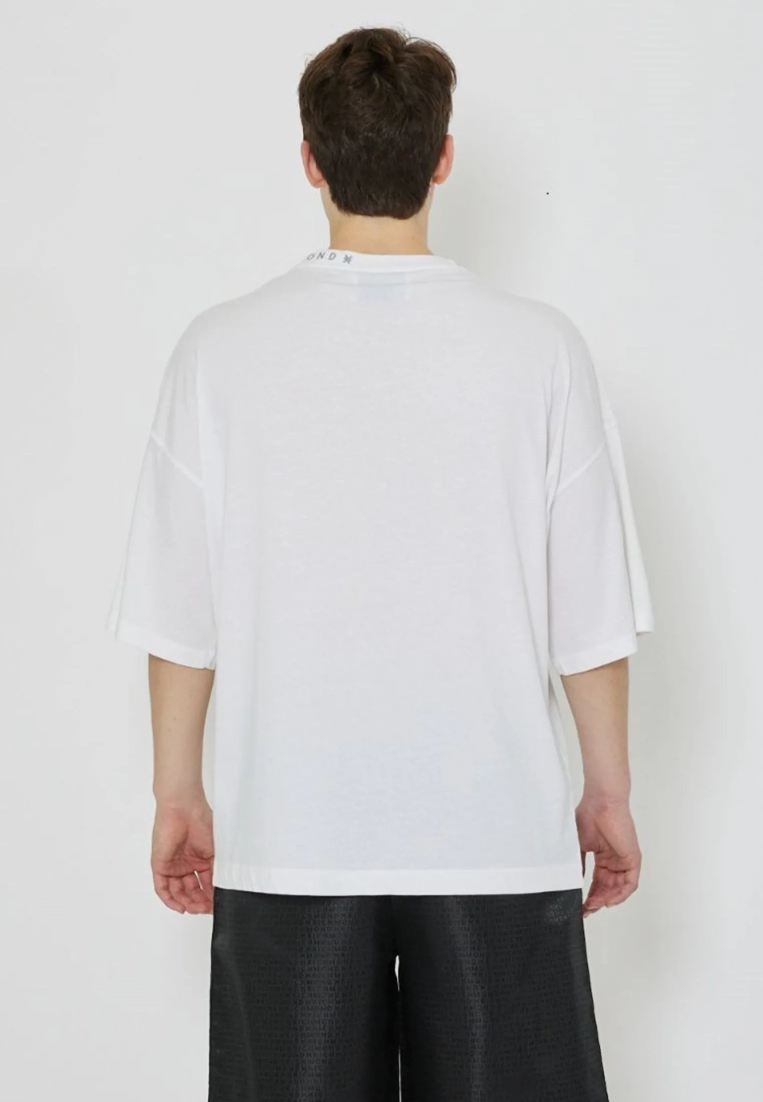 T-shirt RICHMOND X oversize stampa colletto bianca