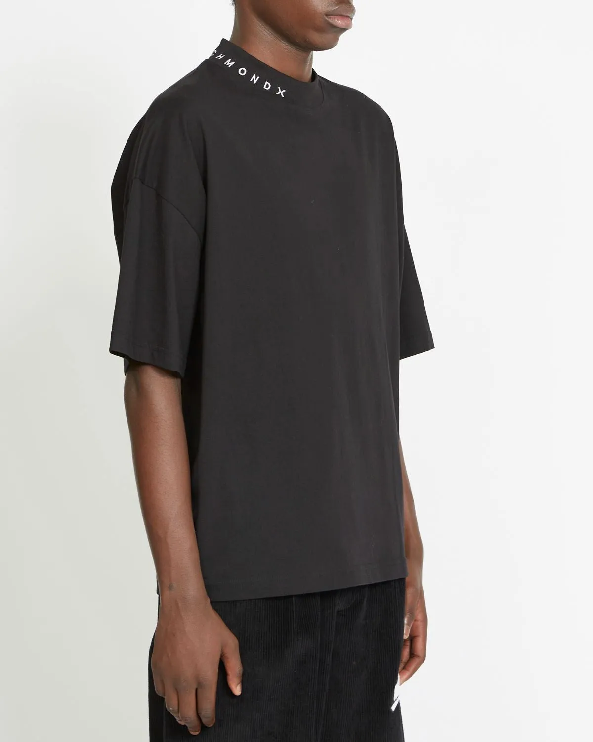 T-shirt RICHMOND X oversize stampa colletto nero