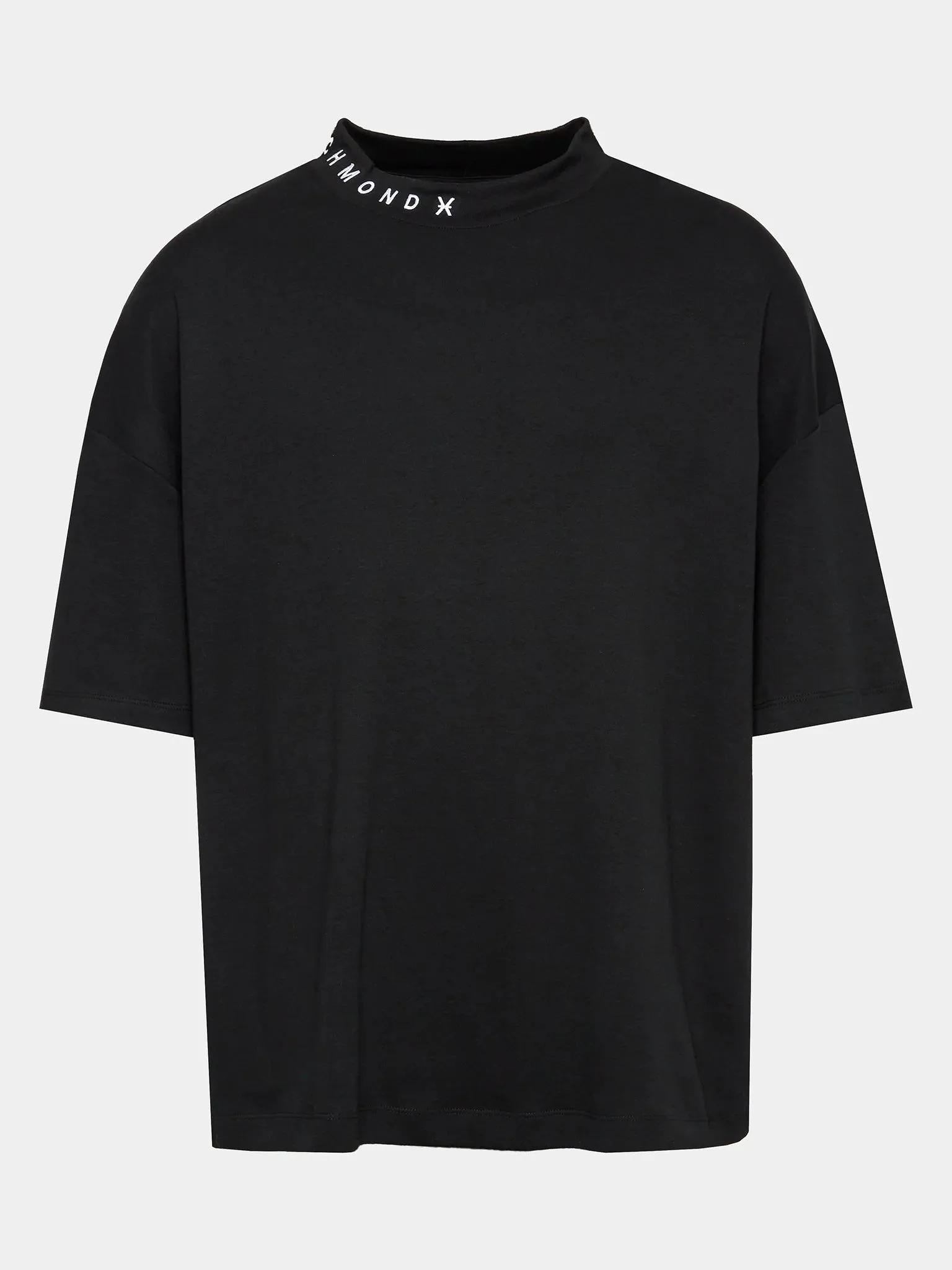 T-shirt RICHMOND X oversize stampa colletto nero