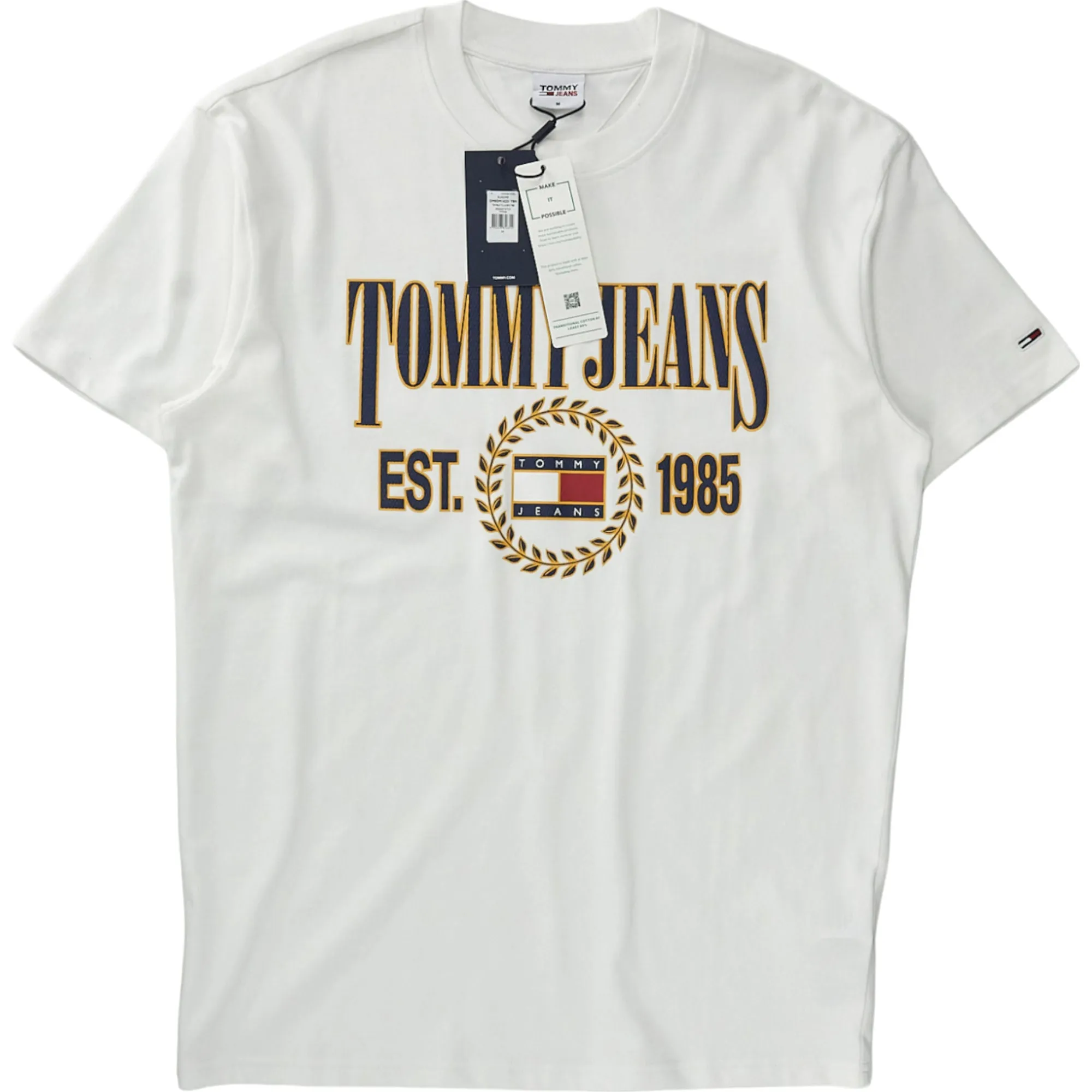 Tommy Jeans White Cotton T Shirt