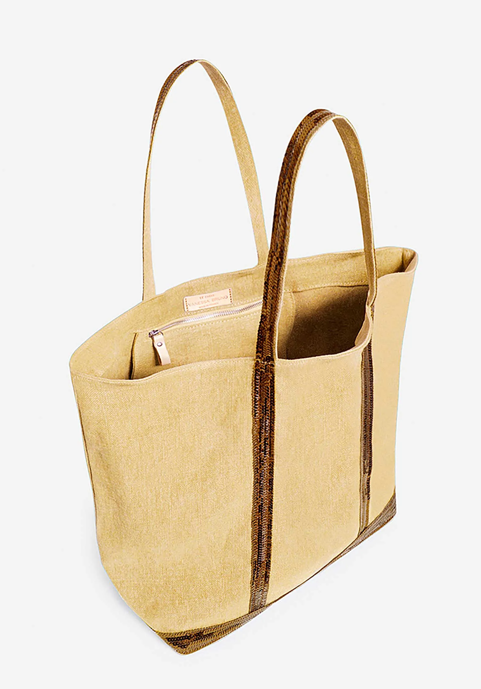 Tote Bag Linen Cabas L Ve31-v40315 Beurre-Frais