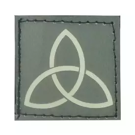 TRINITY KNOTS PATCH - BLUE GLOW IN THE DARK