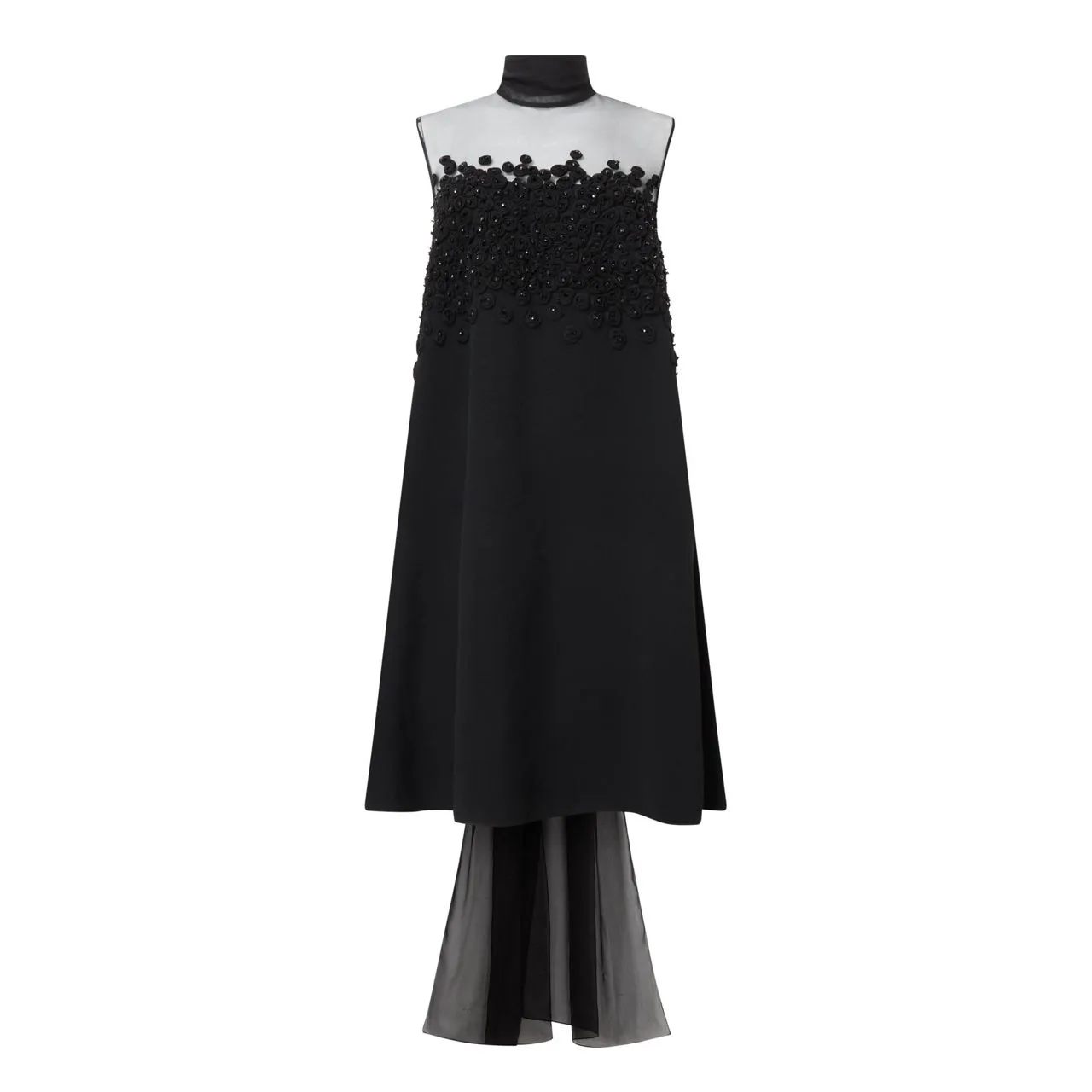 VALENTINO Embellished Mini Dress - Black 0NO