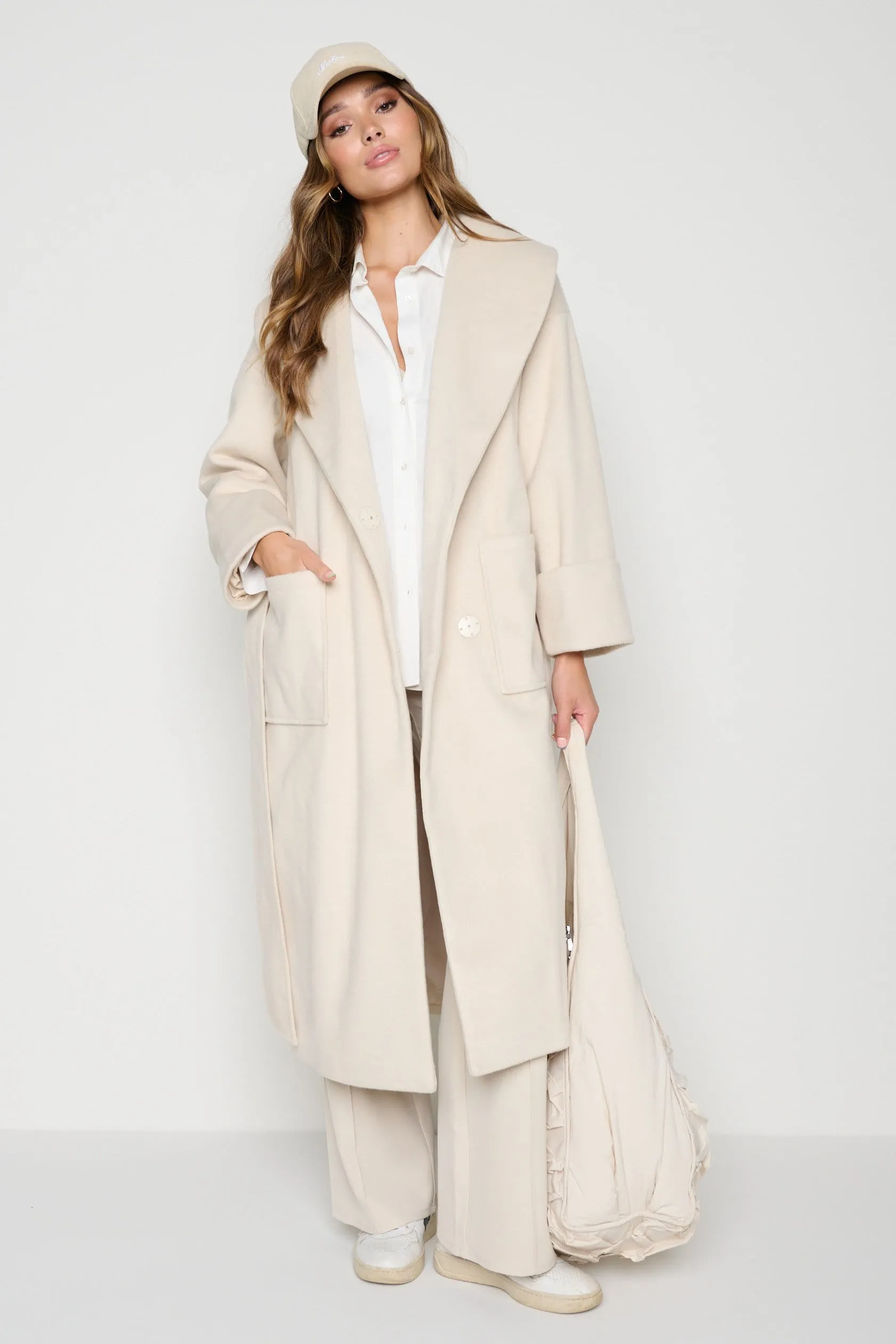 Verona Wrap Coat - Cream