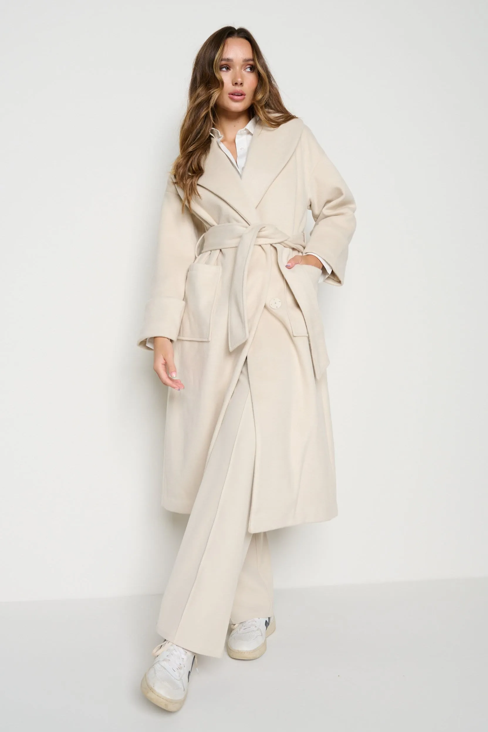 Verona Wrap Coat - Cream