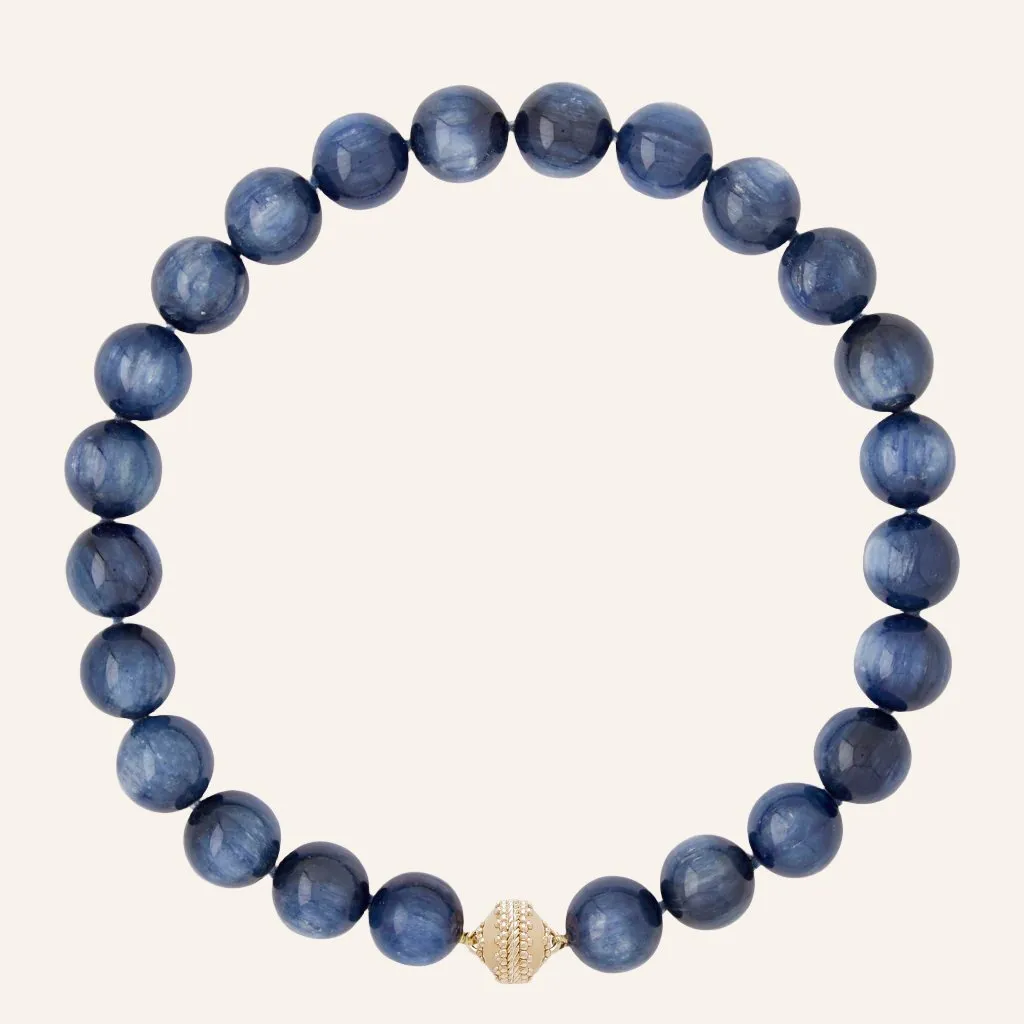 Victoire 16mm Dark Blue Kyanite Necklace